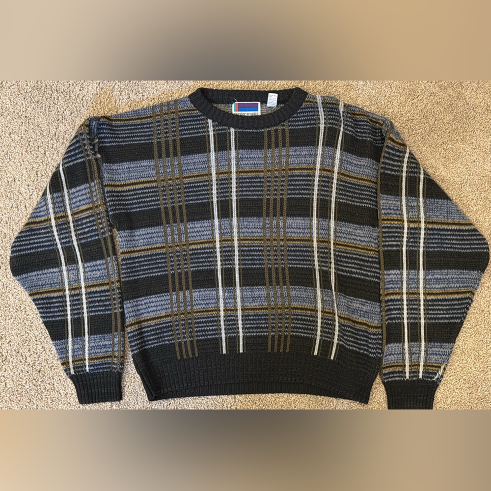 Vintage 90s Sweater Graphix Textured Knit – [L] – Grandpacore